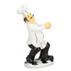 Resin Chef Statue Restaurant Dining Table Decor Holding Red Wine