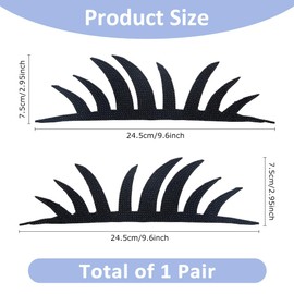 SUPERFINDINGS 2Pcs Car Headlights Eyelash Stickers Black Diamond False Cute Rhinestone False Eyelash Stickers Car Stickers Headlight Stickers Eyelash Stickers Sparkling Diamond