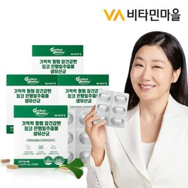 Vitamin Village 기억력 혈행 장건강엔 징코 은행잎추출물 생유산균 (생균보호 ALUALU포장) 4박스 총120캡슐 Ginkgo Biloba Leaf Extract Probiotic for Memory, Blood Circulation, and Intestinal Health (Live Bacteria Protection ALUALU Packaging) 4 Boxes, Total 120 Capsules