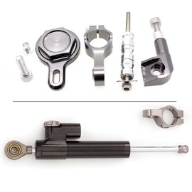 PROCNC Motorcycle CNC Aluminum Steering Damper Stabilizer with Mounting Bracket Fit For YZF R1 1998 1999 2000 2001