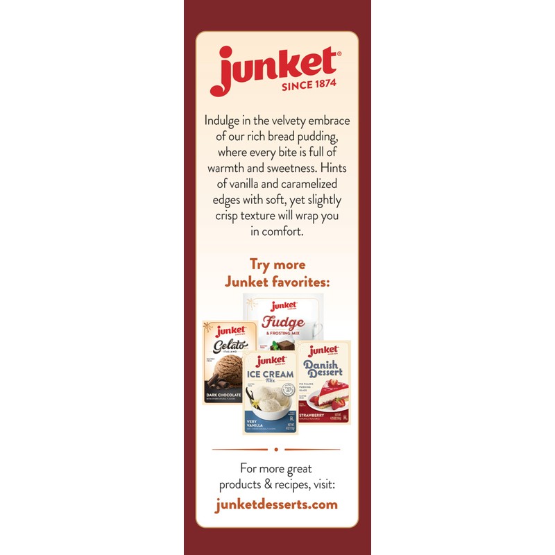 Junket Cinnamon Bread Pudding Mix, 5 oz, Makes 6 Servings