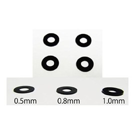 TOP LINE TWS-10 Wheel Spacer, Black, 0.04 inch (1.0 mm) Width