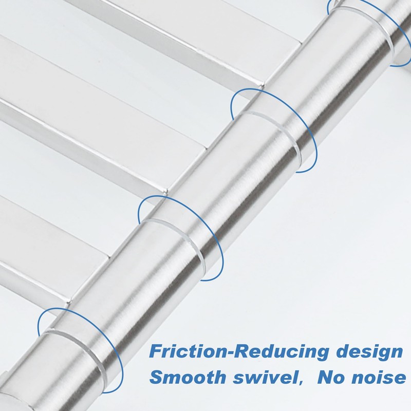 Alise Swivel Towel Bars,6-Arm Towel Rack,Swing Out Towel Bar for