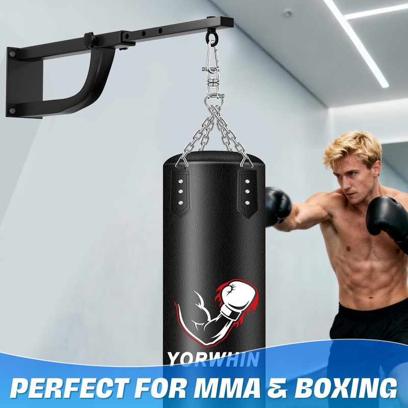 Punching Bag Hanger, Heavy Bag Wall Mount, Adjustable, 200LB Capacity