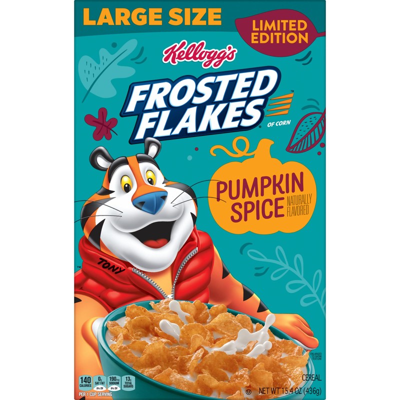 Kellogg's Frosted Flakes Breakfast Cereal, 8 Vitamins & Minerals, Large