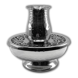 MUNDO JUDAICO Mayim Achronim Stainless Steel Hammered Laser Cut.