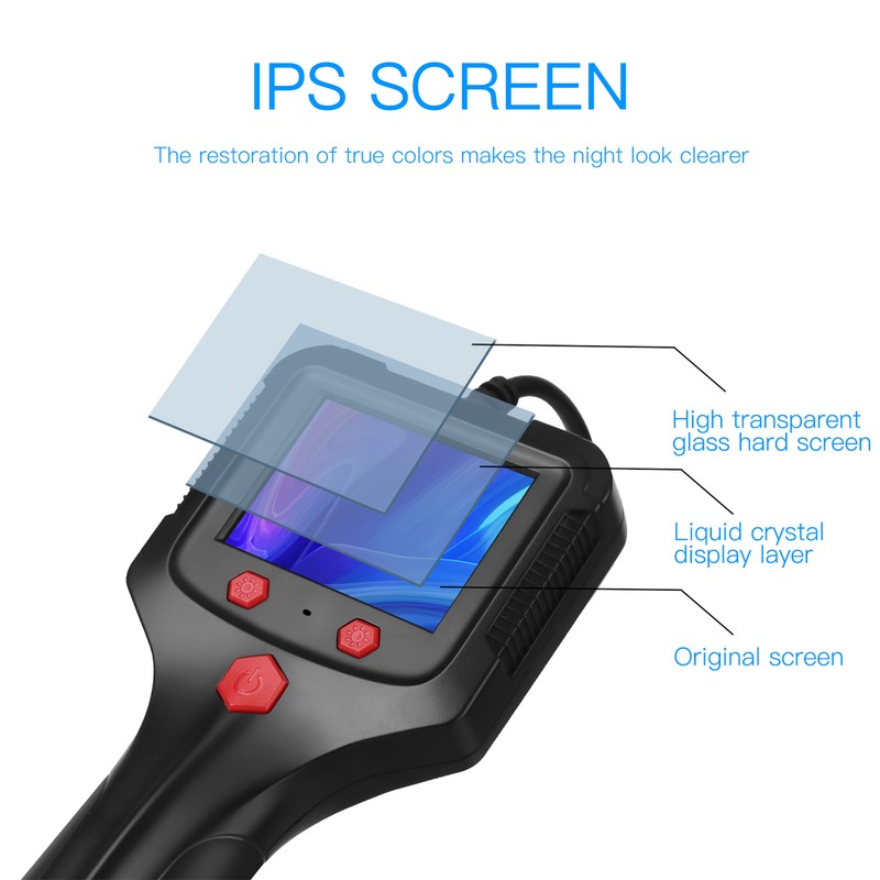 P100 Industrial Endoscope 8mm 1080P Digital Borescope IP67 Waterproof Snake
