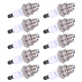 Pack of 10 Spark Plug Chainsaw Accessories Lawn Mower Parts + Brass Ceramic for Hedge Trimmers with High Quality for Saws, Chainsaws, Lawnmowers, Hedge Trimmers