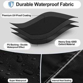 OutdoorLines Waterproof Outdoor Patio Heater Covers with Zipper and Storage Bag, Dust-proof UV-Resistant Windproof Propane Heavy Duty Heater Cover for Standing Heater, 1 Pack-90Hx23Lx23W inch Black