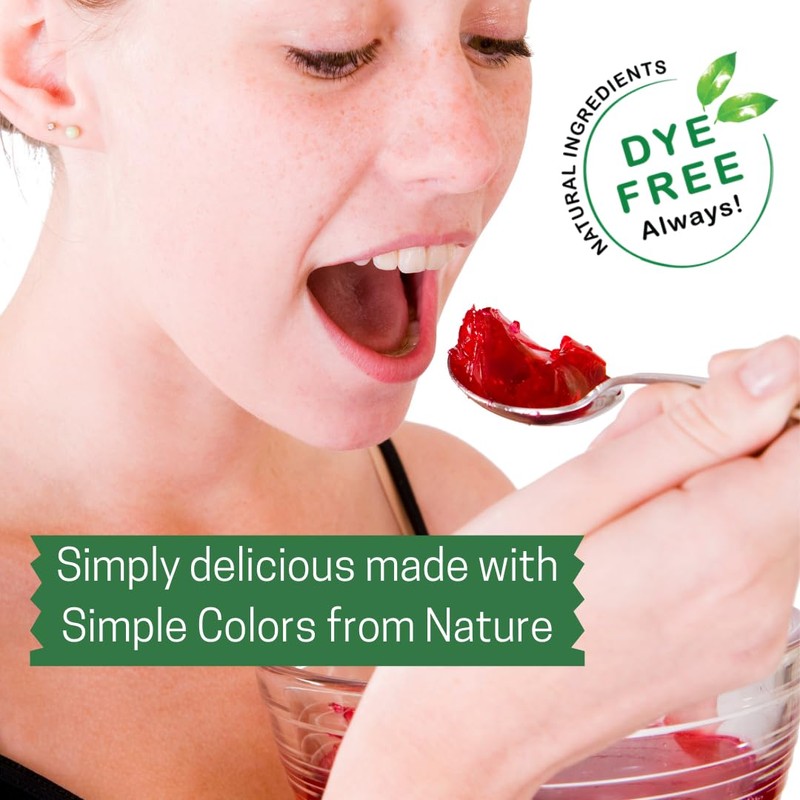 Simple Mixes Natural Gelatin Dessert, Cherry, Healthy Snack, Dye-Free, No
