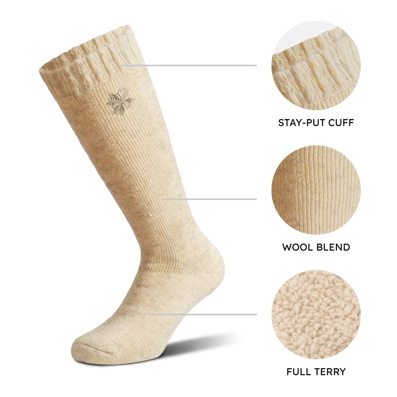 NORDIC Socks 2 Pairs - Premium 70% Merino Wool, Thermal