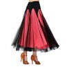 Qsuccua Female Ballroom Swing Skirt - Modern Dance Performance Long