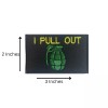 Gaugeusa I Pull Out Grenade Funny Military Tactical Morale Patch,