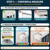 Over Blinds Curtain Rod Brackets for 1–2" Headrail Depth, Black
