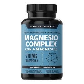 Beyond Vitamins | Magnesio Complex |Citrato de Magnesio polvo, Glicinato de Magnesio, Gluconato de Magnesio y Óxido de Magnesio | Vitaminas Mujer / Hombre - Magnesium - 180 cápsulas