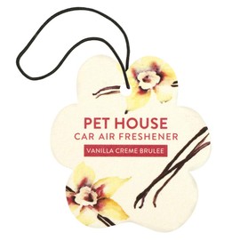 One Fur All Pet House Car Air Freshener - Vanilla Creme Brulee Pack of 4 - Non-toxic Car Air Freshener - Pet-Friendly Air Freshener For Small Spaces & Car - Hanging Odor Eliminating Air Freshener