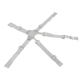 5 Point High Chair Straps, Adjustable 5 Point Harness Baby Safety Strap Belt with Buckle Adjustable Baby Seat Belt Replacement for Stroller High Chair Stroller Pushchair (Gray Button 5 Point Strap)