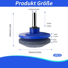 WanderGo Rasenmäher MesserSchärfer Set, 4 Stück (2 Einzelschicht + 2 Doppelschicht), Rasenmäher Schärfer Rasenmähermesser Schleifen für Elektrische Handbohrmaschine Gartenwerkzeuge Wiederverwendbar