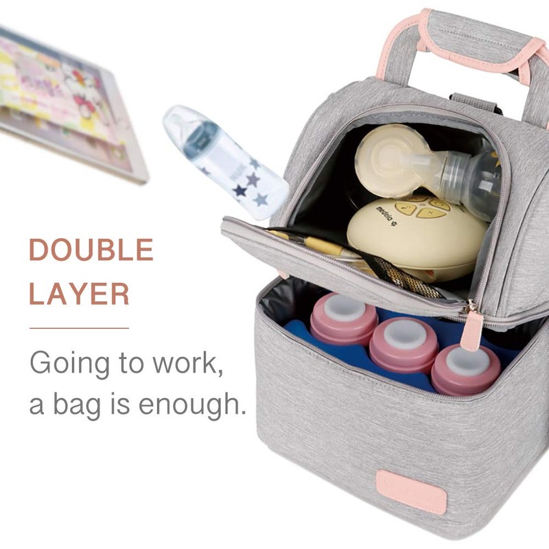 Rufun Insulated Bag for Breast Milk Lunch Cooler Warming Backpack