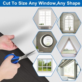 100% Blackout Curtains Magnetic Blackout Blind Window Shades Black Out Window Cover for Bedroom Living Room,Cut to Any Size/Shape (White,118"x57")