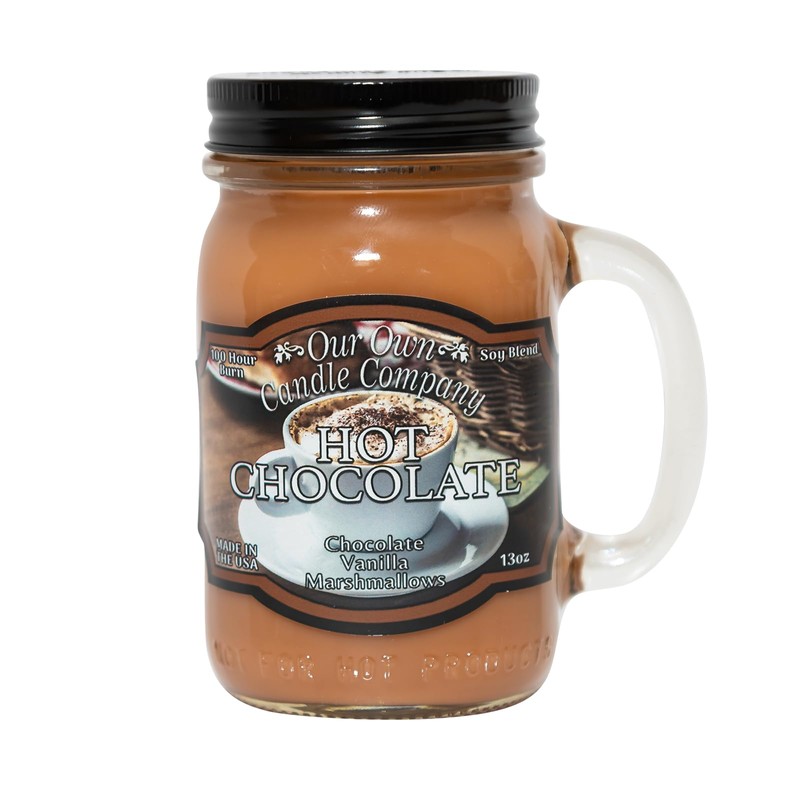 Our Own Candle Company, Hot Chocolate Scented Mason Jar Candle,