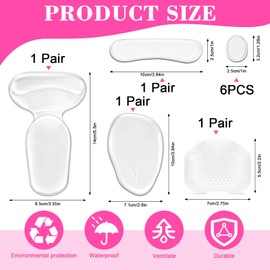 14 Stück Fersenpolster, rutschfest, Einsätze aus Fersenfutter, wiederverwendbar, Silikonschuhe, für Damen, Fersenschutz, lindert Fußschmerzen