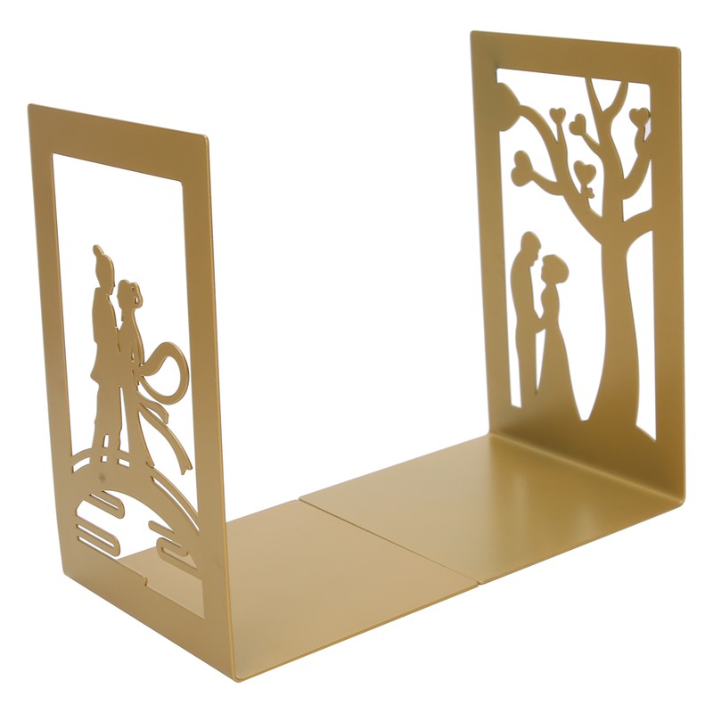 Metal Book Divider Thicken AntiSlip Bookend Desktop Organize Bookshelf Craft