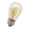 Bulbrite 11W 130V S14 Transparent Amber Sign or Indicator Bulb,