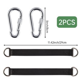 JALEVID Hammock Attachment, Pack of 2 Swing Attachment Swing Hanging Kit Suspension, Nylon Hanging Strap with 2 Heavy Duty Carabiner D-Rings for Swing Attachment Hammocks