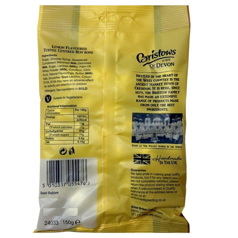 Bristows Traditional Lemon Bon Bons 150g (Pack of 6)