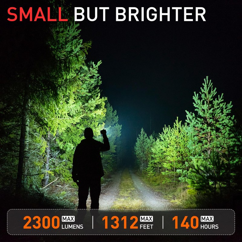 SuperFire Tactical Flashlight - 2300 Lumens Rechargeable LED Flashlight |