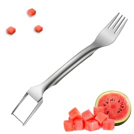 Watermelon Cutter 2-in-1 Stainless Steel Fruit Cutter Watermelon Slicer Kitchen Gadgets Watermelon Cutter Slicer Tool(1PCS)