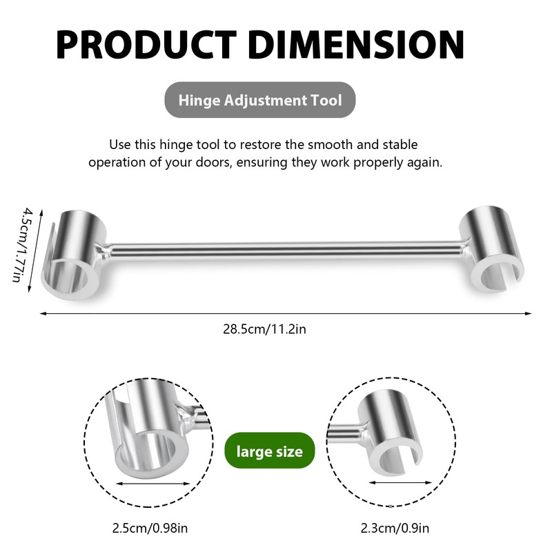 Hinge Wrench, Double Head Hinge Adjustment Tool, 23-25mm Maintenance Tools,