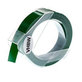 vhbw 3D Embossing Tape Tape Cassette Compatible with Dymo Rhino M1011 Label Printer 12mm White on Green