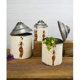 CrafTreat Reusable African Tribal Stencils for Crafts Vintage - Sitting on a Branch and Beauty Consciuos (2Pcs) - Size: 6X6 Inches - Tribal Pattern Stencil for Furniture Painting - African Stencils