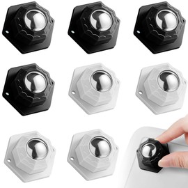 Pack of 8 Furniture Castors, Castors for Furniture, Ball Castors, Heavy Duty, Furniture Castors, Flat Furniture Castors, Small for Furniture, Kitchen Utensils,