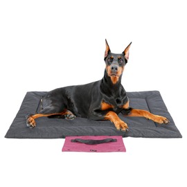KHONSU PET Travel Dog Bed for Camping Portable Pet Mat-Waterproof Lightweight & Outdoor Easy Clean Pad Foldable into Compact Carry Bag (Large Sized up to 65 lbs)