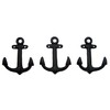 Wowser Nautical Cast Iron Ship Anchor Wall Hooks, 6 Inches,
