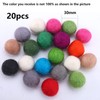 DAHI 20 x Colourful Felt Balls Wool Felt Beads Felt