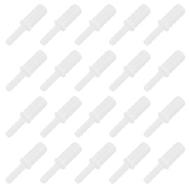 sourcing map 20Pcs Aquarium Air Valve Connector, Plastic Inline Tubing Non-return Valves for 4x8mm ID Airline Tubing Fish Tank Pond Air Line, White