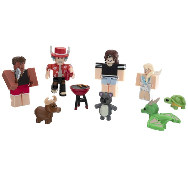 Roblox Celebrity Collection - Adopt Me: Backyard BBQ Four Figure Pack [Includes Exclusive Virtual Item]