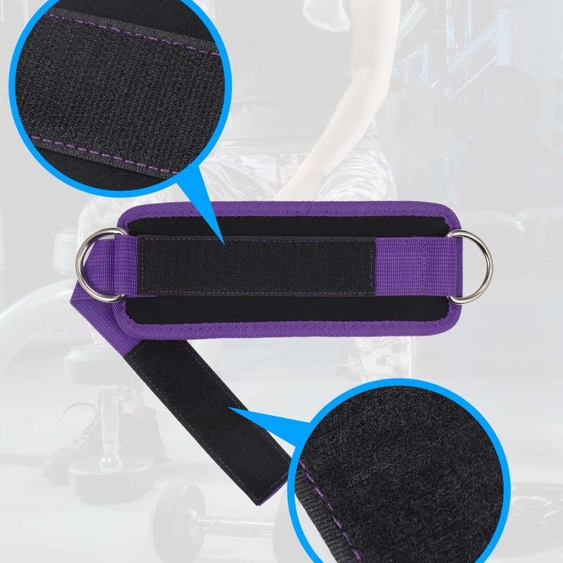 Fentar 2Pcs Adjustable Ankle Straps for Cable Machine, Comfortable Gym