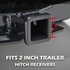 Blank Metal Hitch Cover for 2 Inch Receivers with Trailer