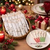150 Pack Pre Rolled Bamboo Cutlery Napkin Set, Red Green
