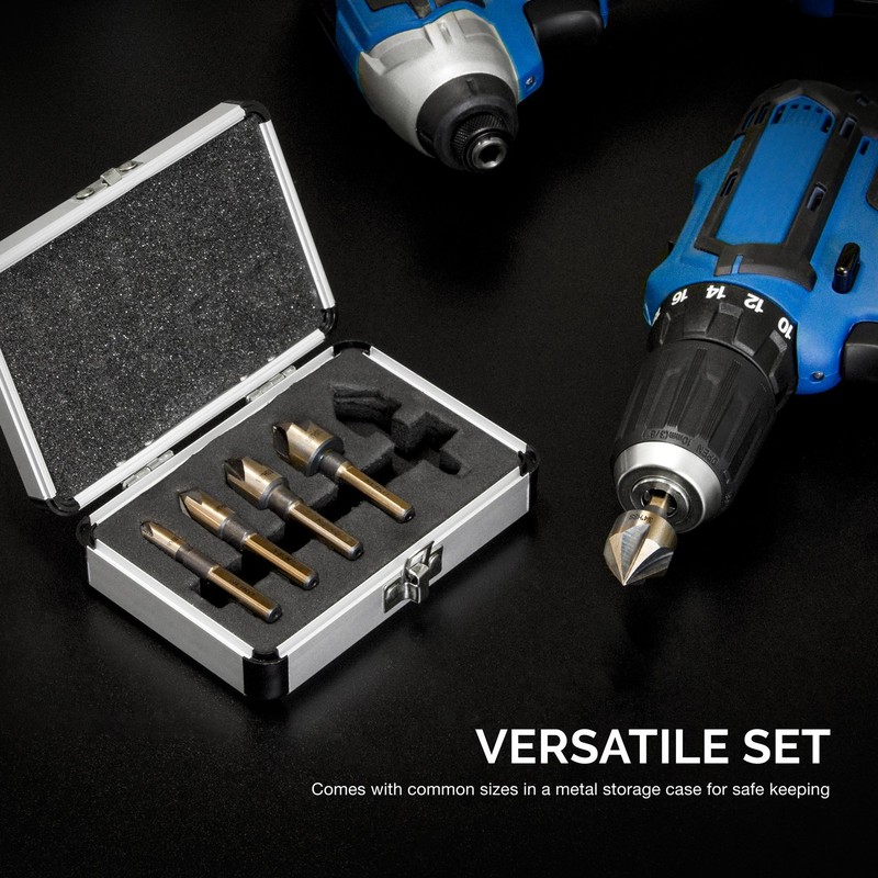 NEIKO 10218A Countersink Drill Bit Set for Wood and Metal,