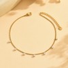 RATVIU Anklet Bracelets for Women 18K Gold Plated Cubic Zirconia