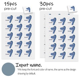 Custom Temporary Tattoos for Kids,Dinosaur Fake Realistic Tattoos Stickers for Unisex Child-15pcs