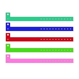 100 Vinyl Wristbands L-shaped (Neon Green)