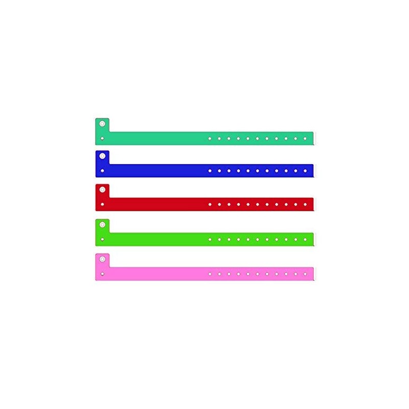 100 Vinyl Wristbands L-shaped (Neon Green)