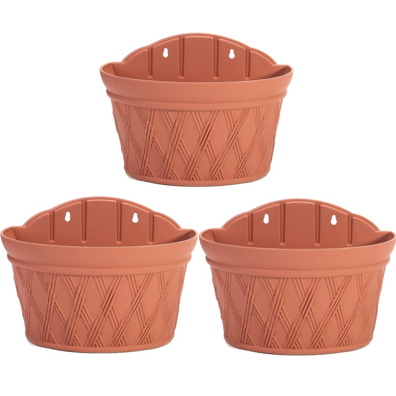 Sungmor Wall Hanging Planters,11.5 Inch Hanging Flower Pots for Railing